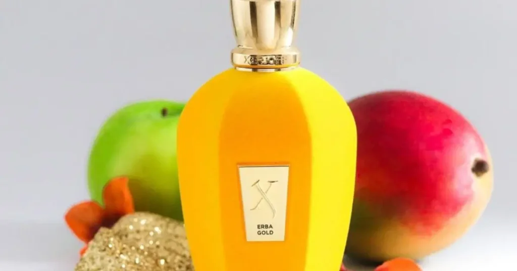 Perfume in an orange Bottle from Xerjoff, special edition Erba Gold