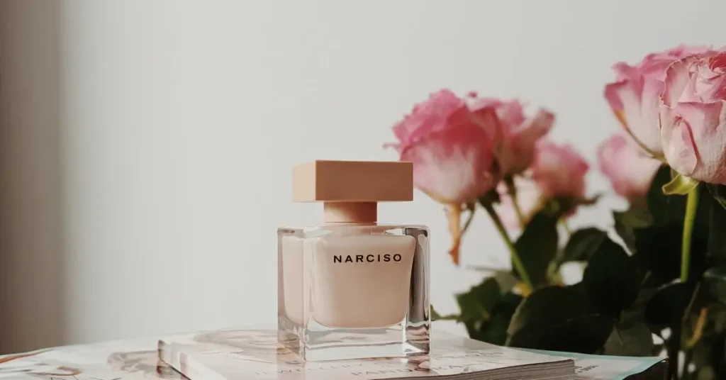 Narciso perfume in a white bottle
