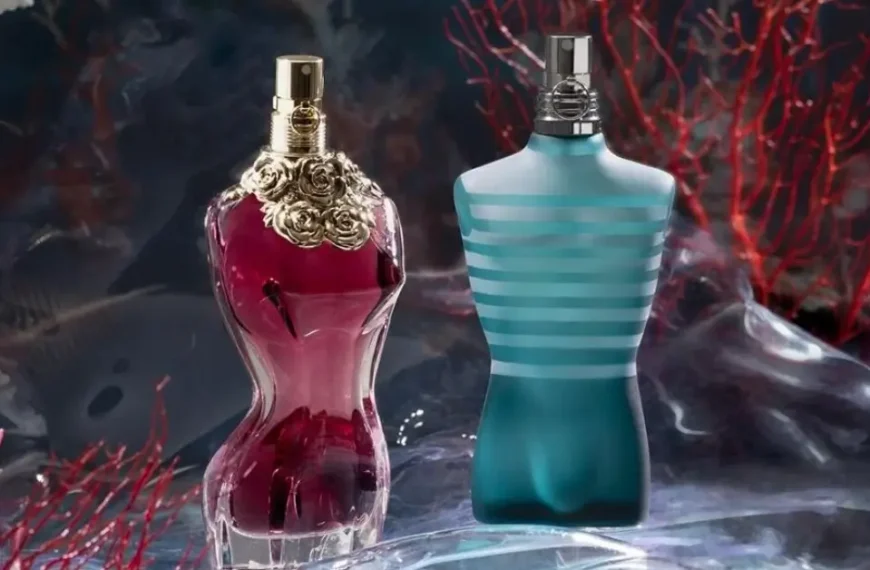 two perfume shaped like a body le male and la belle