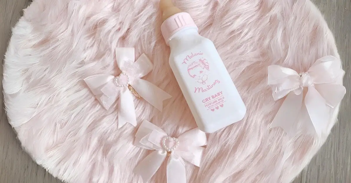 Crybaby Perfume bottle in pink by Melanie Martinez