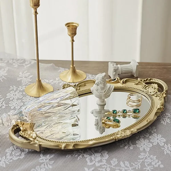 perfume mirror tray decorative